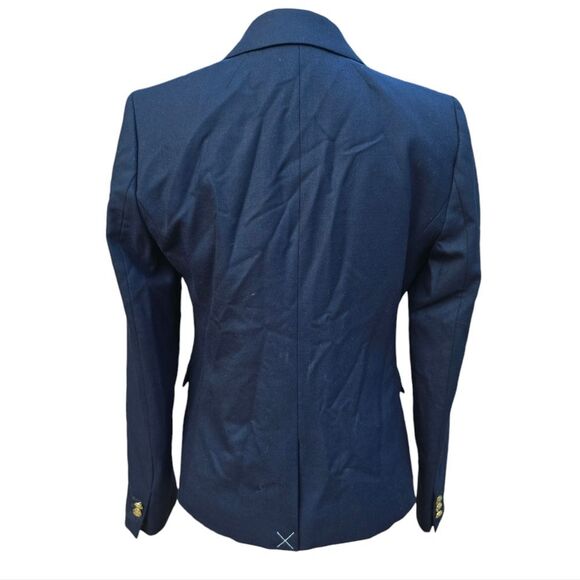 J. Crew Factory NWT $198 Original schoolboy blazer Navy Golden Buttons Women's 4 - Picture 6 of 11